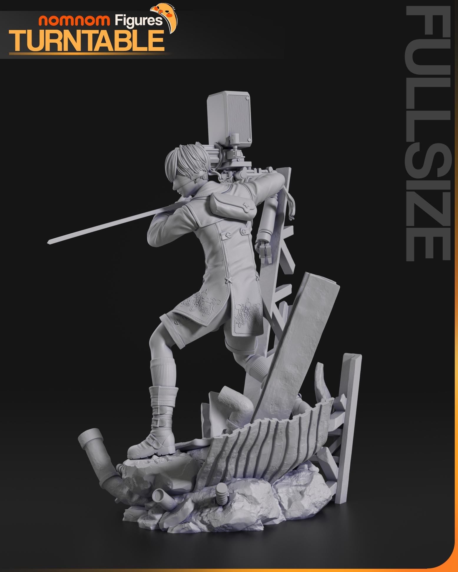 Scanner-Type Android | Resin Garage Kit Figure Game Fan Art | Nomnom Figures