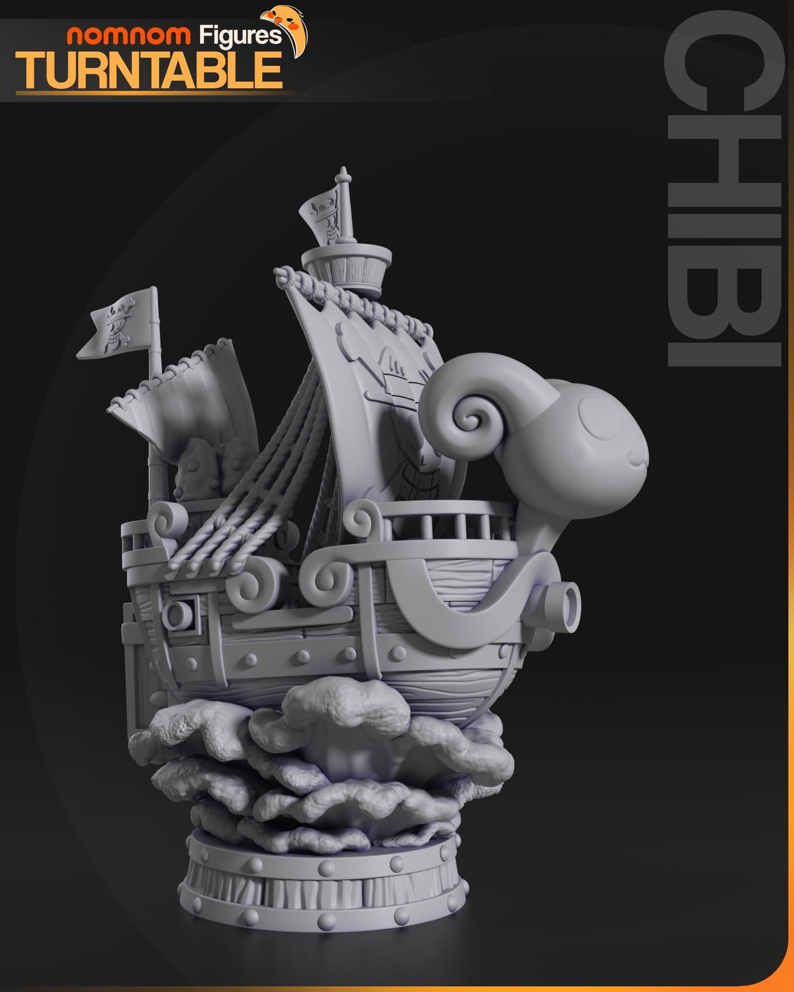 Chibi Merry Little Ship | Resin Garage Kit Figure Anime Manga Fan Art | Nomnom Figures
