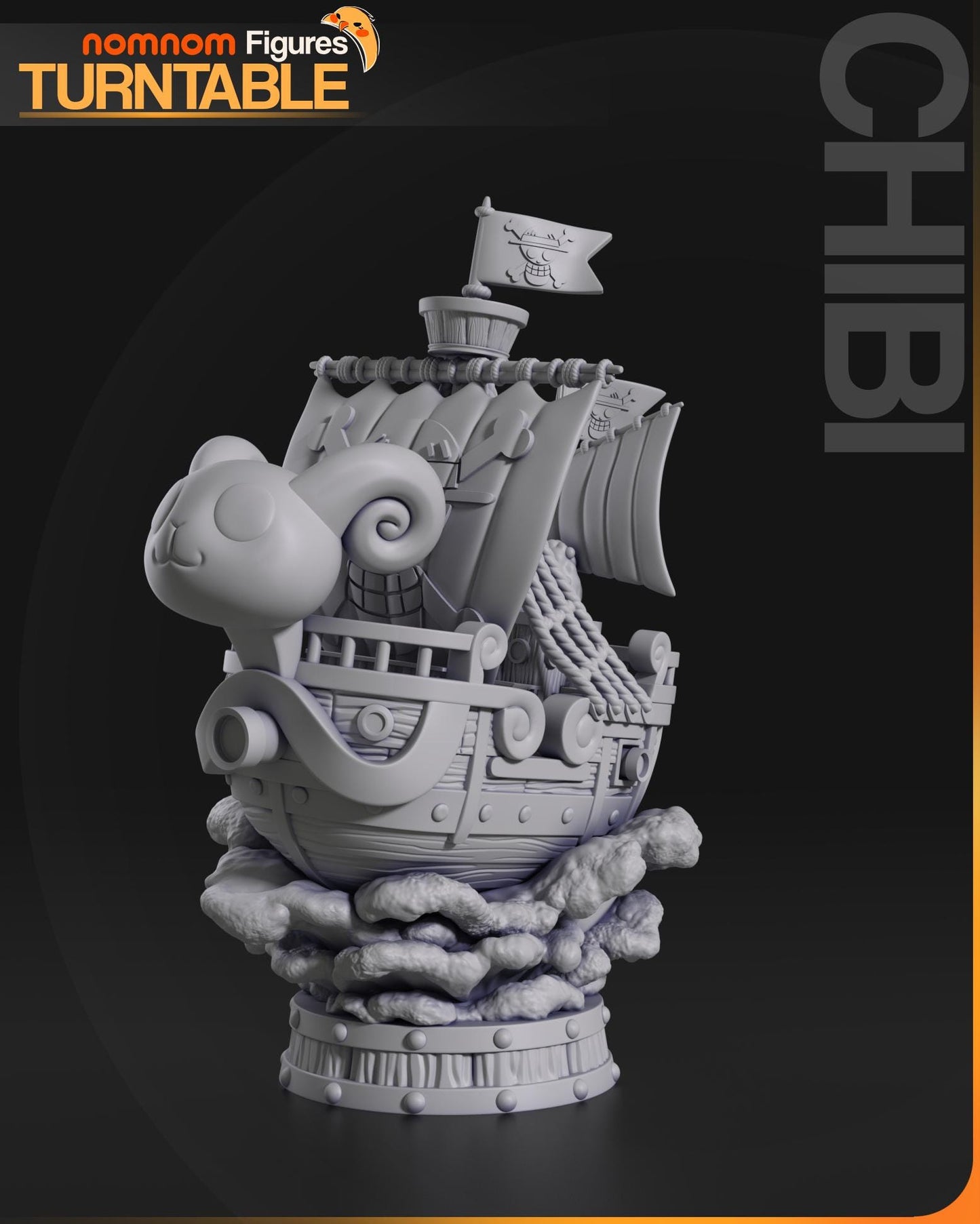 Chibi Merry Little Ship | Resin Garage Kit Figure Anime Manga Fan Art | Nomnom Figures