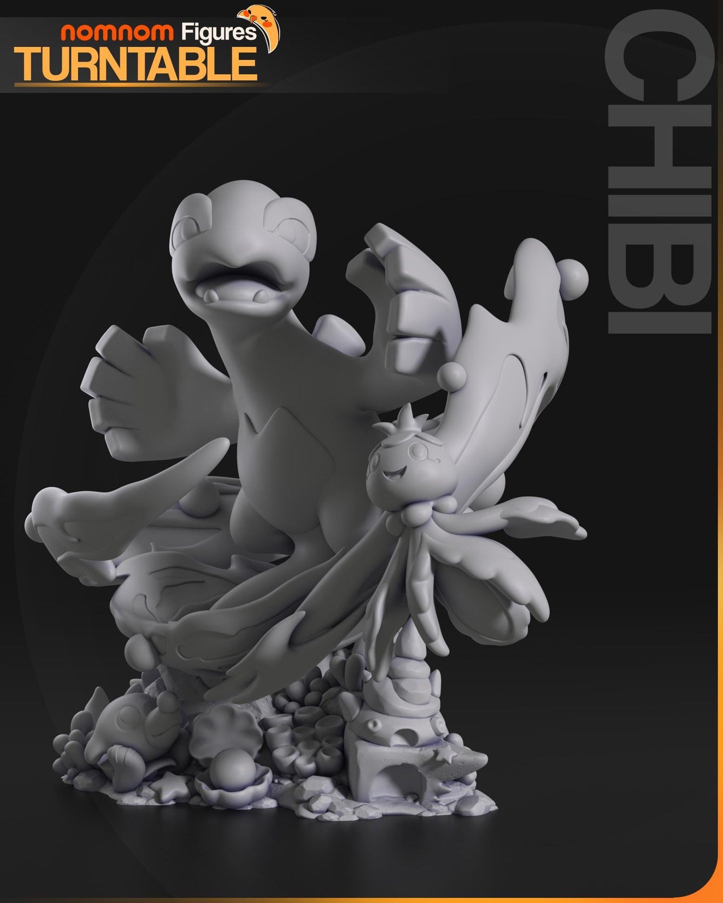 Flying Psychic Type | Resin Garage Kit Figure Game Fan Art | Nomnom Figures