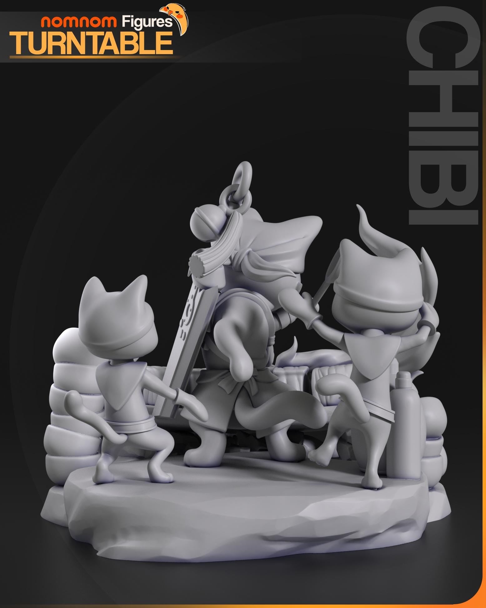 Chibi Purrfect Chef | Resin Garage Kit Figure Game Fan Art | Nomnom Figures