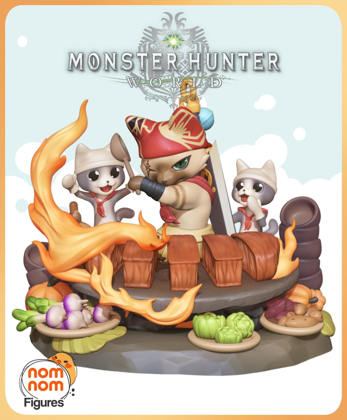Chibi Purrfect Chef | Resin Garage Kit Figure Game Fan Art | Nomnom Figures