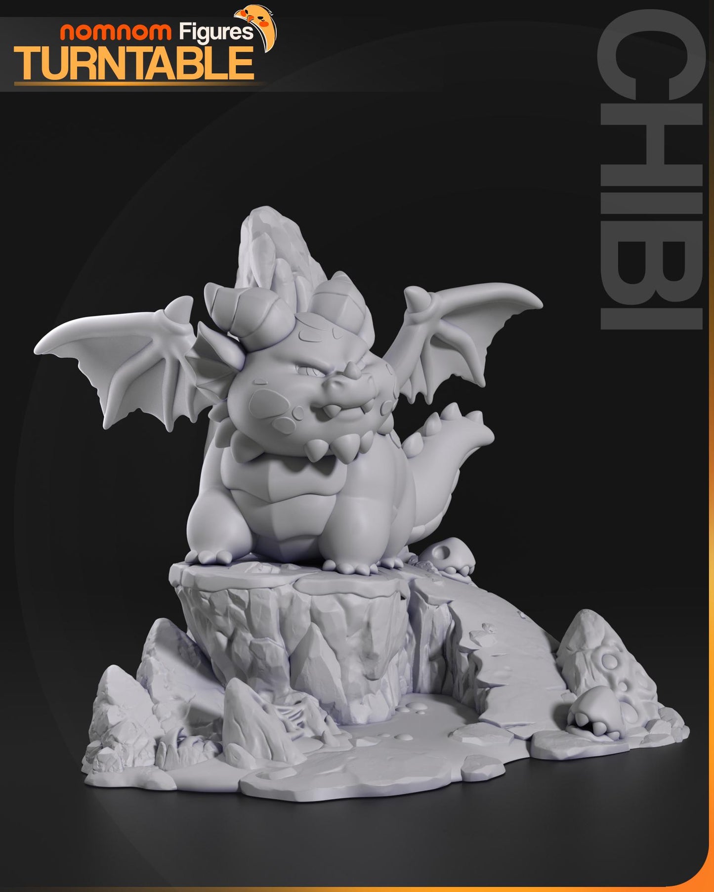 Chibi Chonky Dragon | Resin Garage Kit Figure Movie Game Fan Art | Nomnom Figures