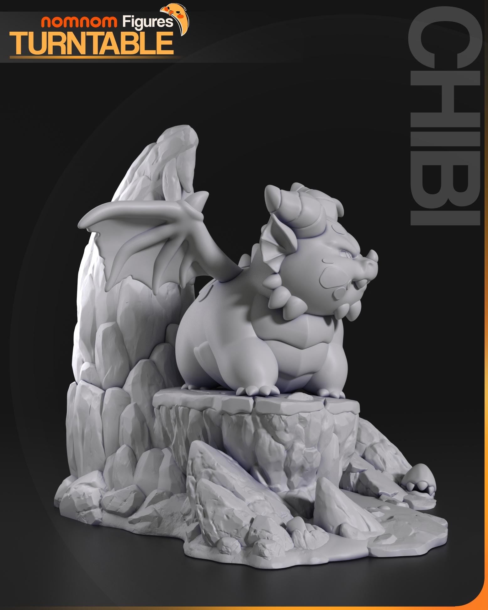 Chibi Chonky Dragon | Resin Garage Kit Figure Movie Game Fan Art | Nomnom Figures