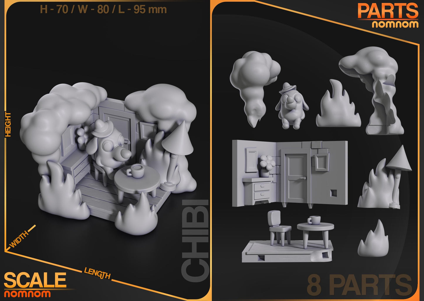 Perfectly Fine | Resin Garage Kit Figure Meme Fan Art | Nomnom Figures