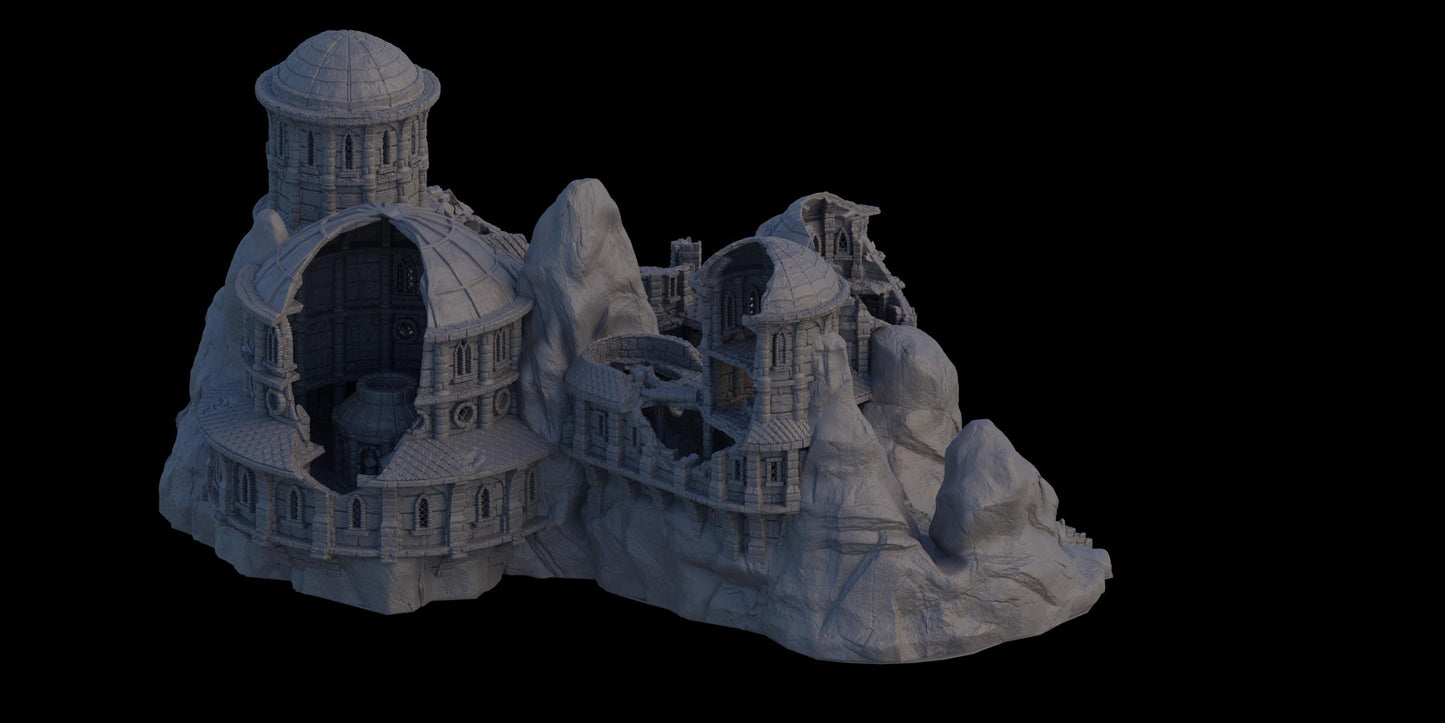 Abandoned Cliff Monastery | TTRPG D&D Playable 3D Printed Building | MiniatureLand