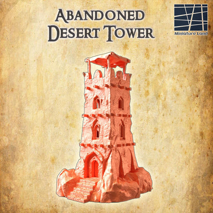 Abandoned Desert Tower | TTRPG D&D Playable 3D Printed Building | MiniatureLand