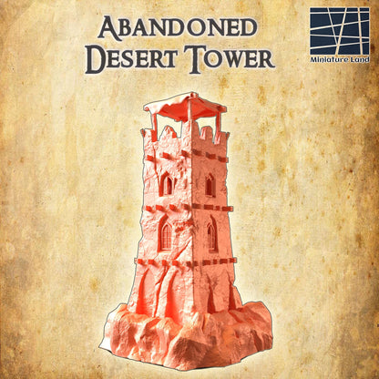 Abandoned Desert Tower | TTRPG D&D Playable 3D Printed Building | MiniatureLand