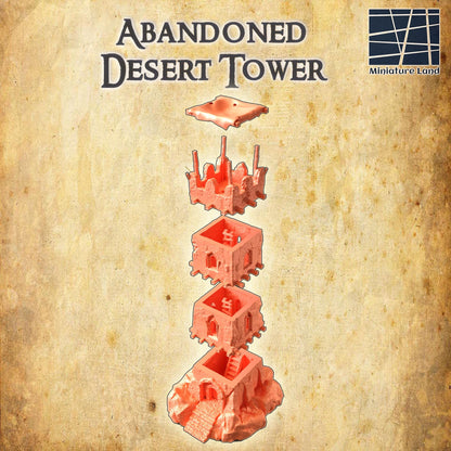Abandoned Desert Tower | TTRPG D&D Playable 3D Printed Building | MiniatureLand