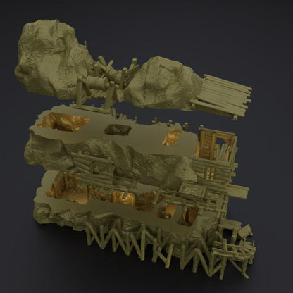 Abandoned Mine | TTRPG D&D Playable 3D Printed Building | MiniatureLand