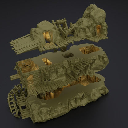 Abandoned Mine | TTRPG D&D Playable 3D Printed Building | MiniatureLand