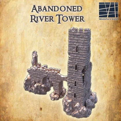 Abandoned River Tower | TTRPG D&D Playable 3D Printed Building | MiniatureLand