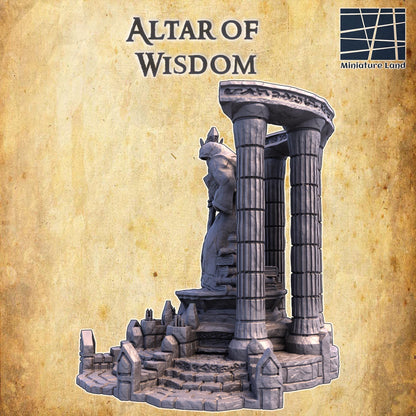 Altar of Knowledge | D&D TTRPG Playable 3D Printed Building Terrain Scenery | MiniatureLand