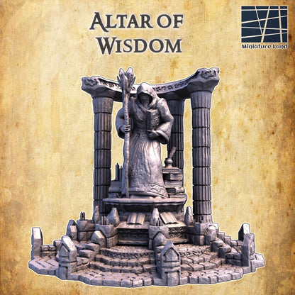 Altar of Knowledge | D&D TTRPG Playable 3D Printed Building Terrain Scenery | MiniatureLand