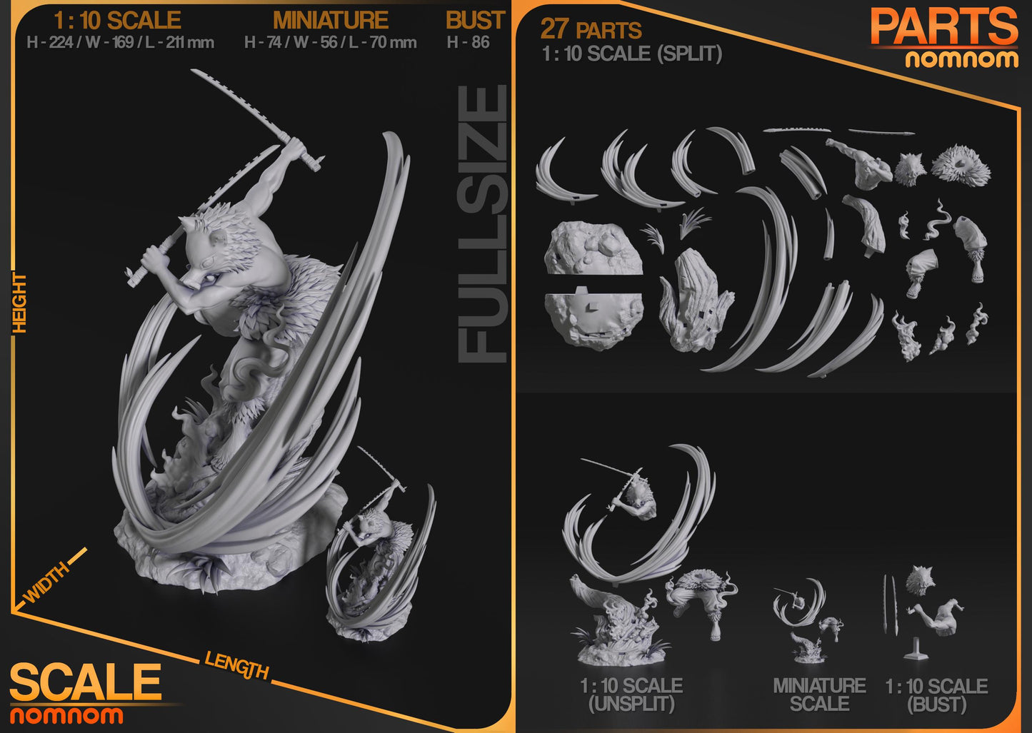 Wild Slayer | Resin Garage Kit Figure Anime Manga Fan Art | Nomnom Figures