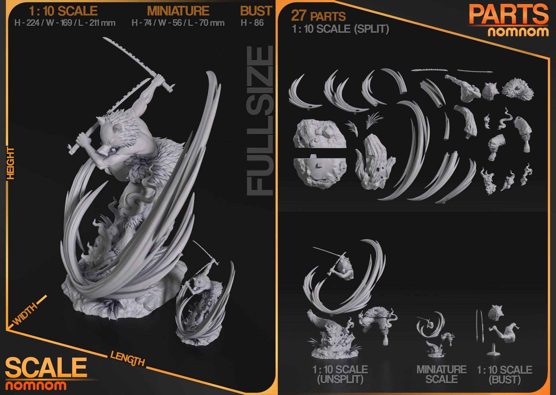 Wild Slayer | Resin Garage Kit Figure Anime Manga Fan Art | Nomnom Figures