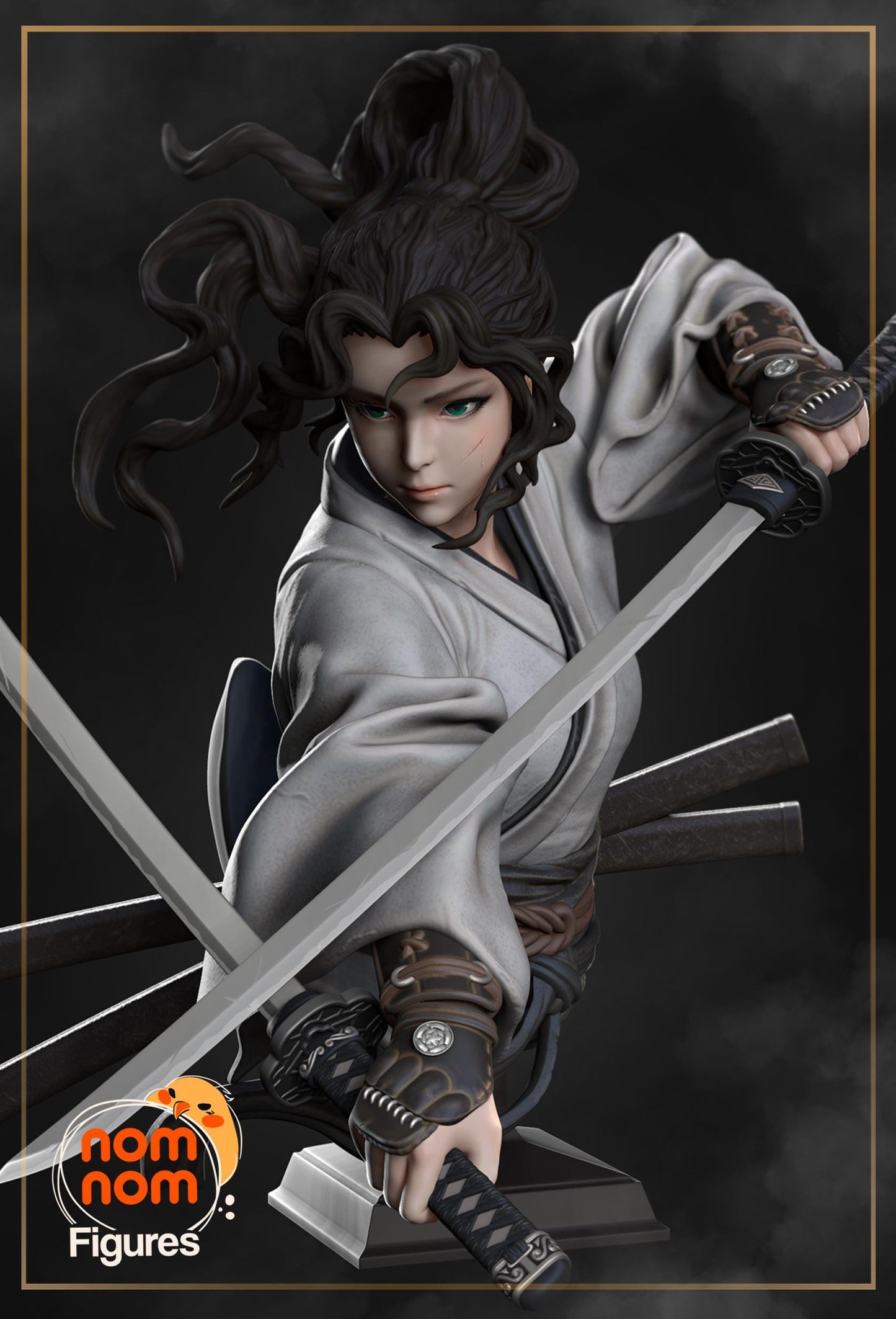 Neko Warrior Bust | Resin Garage Kit Figure Original Bust | Nomnom Figures