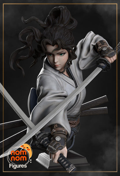 Neko Warrior Bust | Resin Garage Kit Figure Original Bust | Nomnom Figures