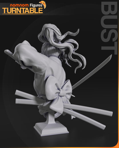Neko Warrior Bust | Resin Garage Kit Figure Original Bust | Nomnom Figures