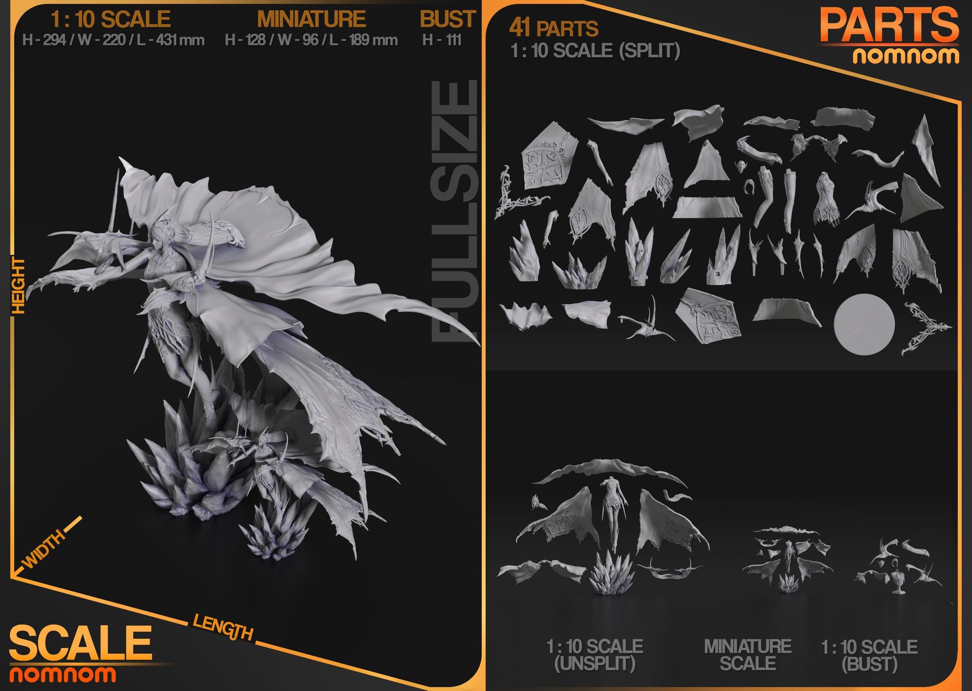 Warden of Ice | Resin Garage Kit Figure Game Fan Art | Nomnom Figures