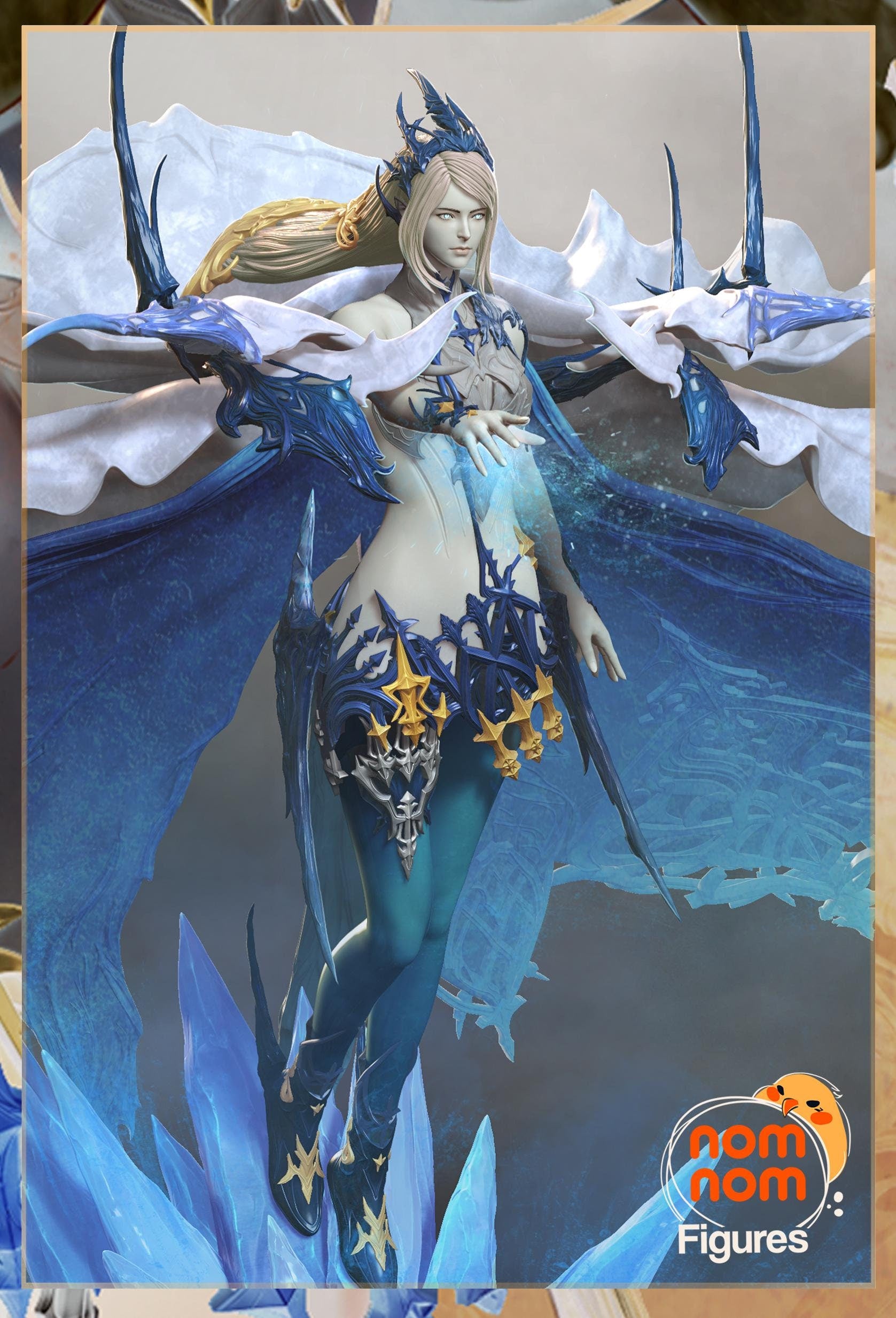 Warden of Ice | Resin Garage Kit Figure Game Fan Art | Nomnom Figures