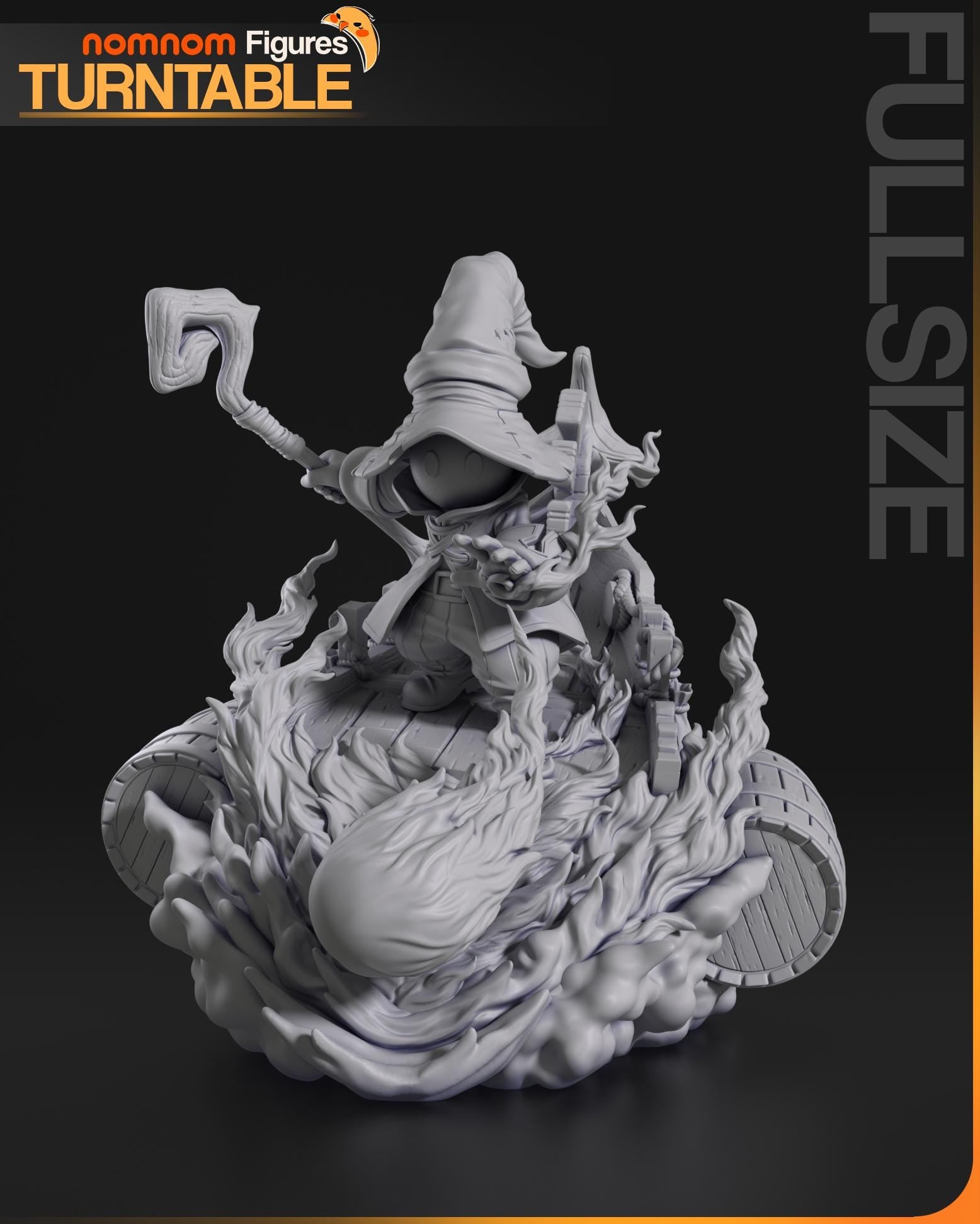 Shy Black Mage | Resin Garage Kit Figure Game Fan Art | Nomnom Figures