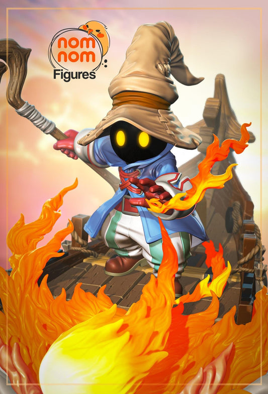 Shy Black Mage | Resin Garage Kit Figure Game Fan Art | Nomnom Figures