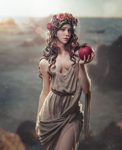 1:12 Greek Goddess of Spring, Persephone | Resin Garage Kit Sculpture Mythology Statue | CA 3D Studios
