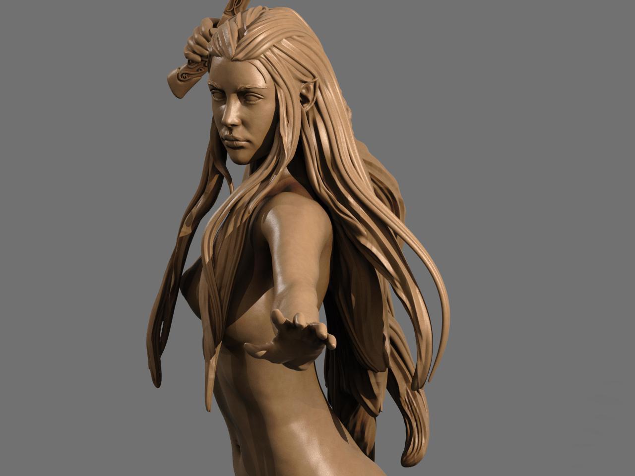 1:12 Half-Elven Queen of Elves and Men | Resin Garage Kit Sculpture Anime Video Game Fan Art Statue | CA 3D Studios