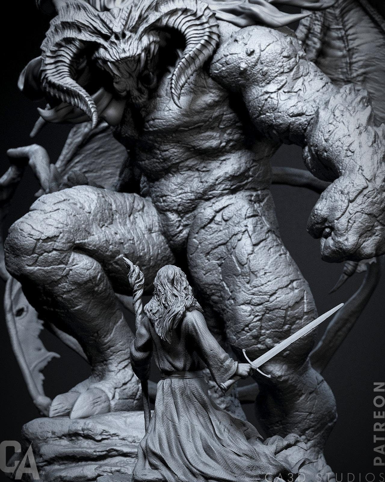 Fateful Encounter | Resin Garage Kit Sculpture Anime Video Game Fan Art Statue | CA 3D Studios