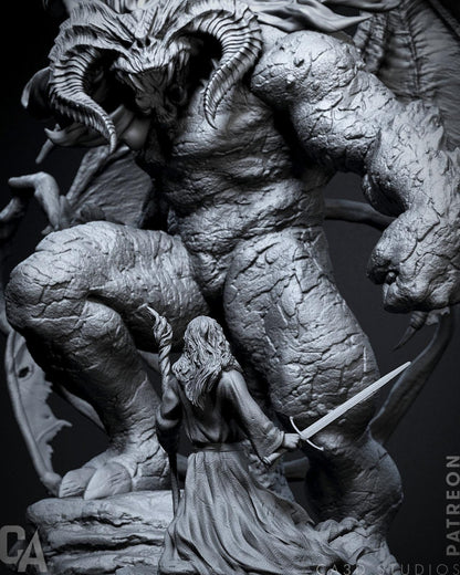 Fateful Encounter | Resin Garage Kit Sculpture Anime Video Game Fan Art Statue | CA 3D Studios