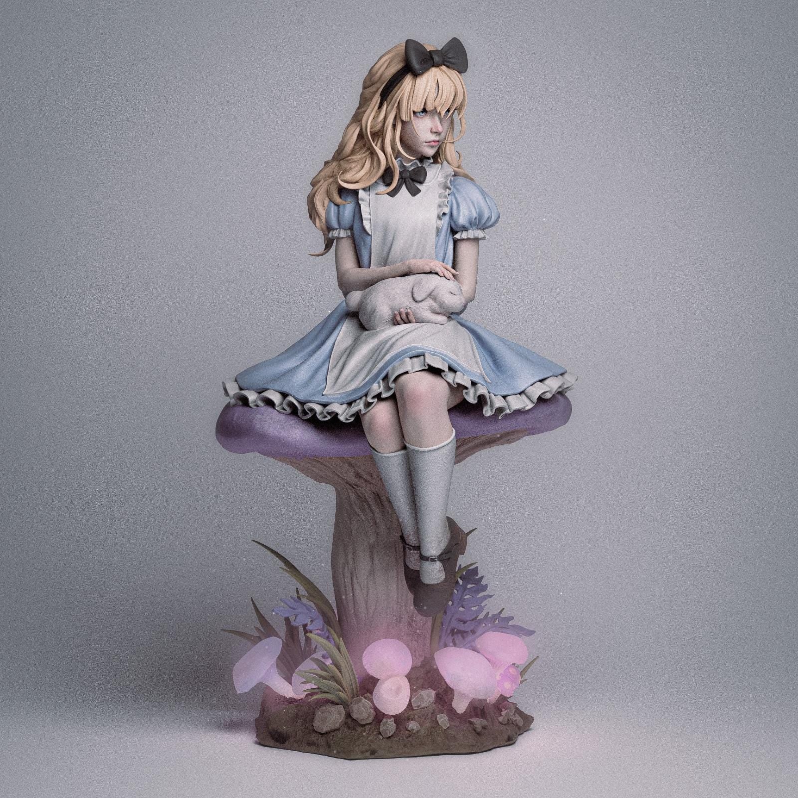 1:12 Girl in Wonderland | Resin Garage Kit Sculpture Anime Video Game Fan Art Statue | CA 3D Studios