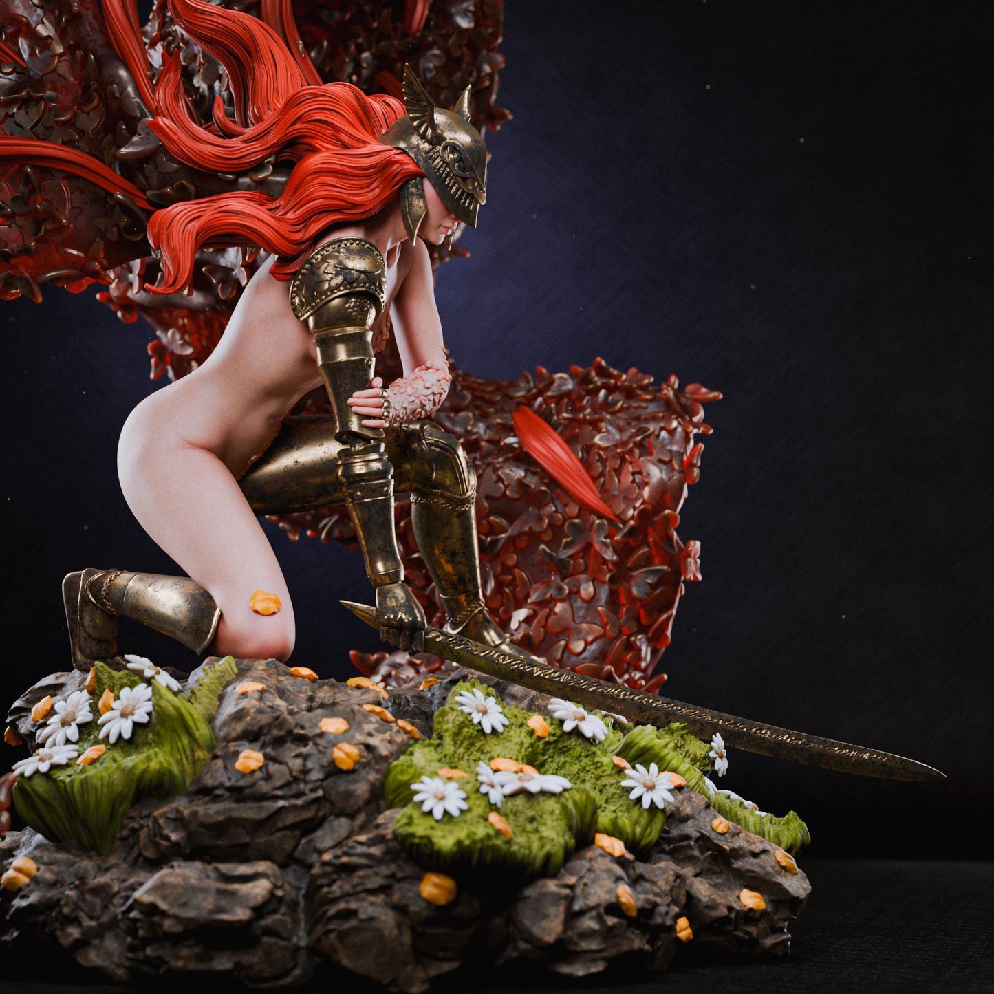 1:12 Rotting Scarlet Demigoddess | Resin Garage Kit Sculpture Anime Video Game Fan Art Statue | CA 3D Studios