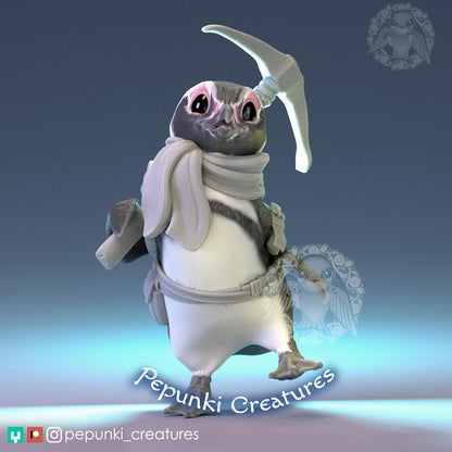 Penguin | Tabletop or Display Scale | D&D Humblewood TTRPG Miniature | Pepunki Creatures
