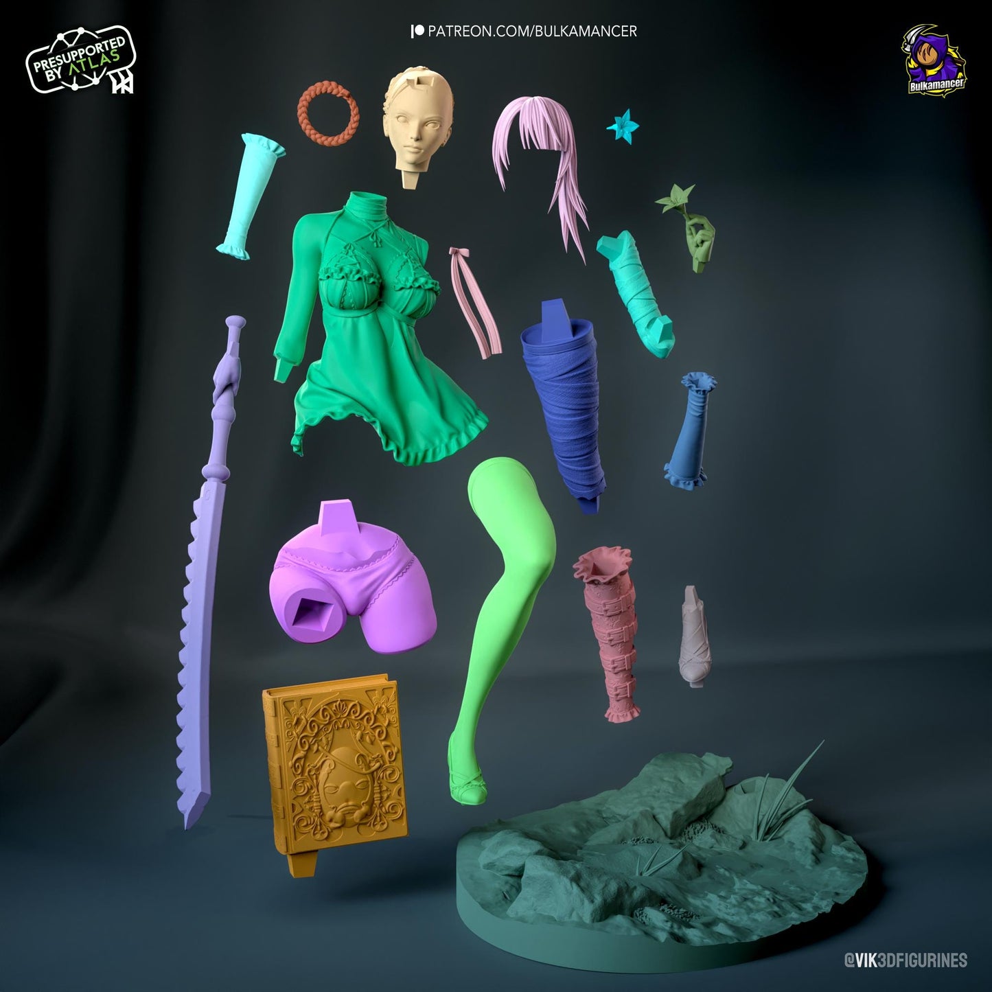 Angry Librarian | Resin Garage Kit Sculpture Anime Video Game Fan Art Statue | Bulkamancer Sculpts