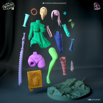 Angry Librarian | Resin Garage Kit Sculpture Anime Video Game Fan Art Statue | Bulkamancer Sculpts