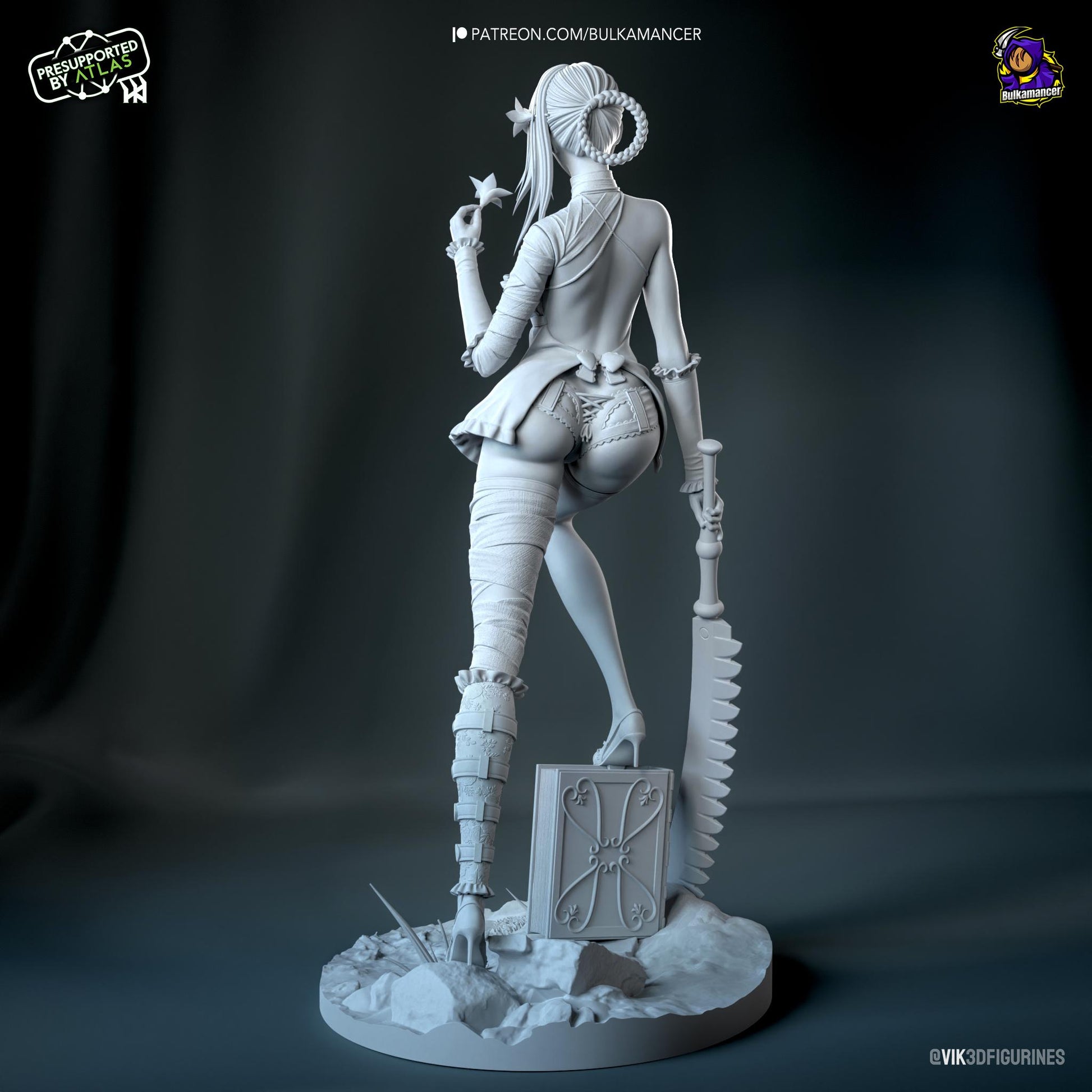Angry Librarian | Resin Garage Kit Sculpture Anime Video Game Fan Art Statue | Bulkamancer Sculpts