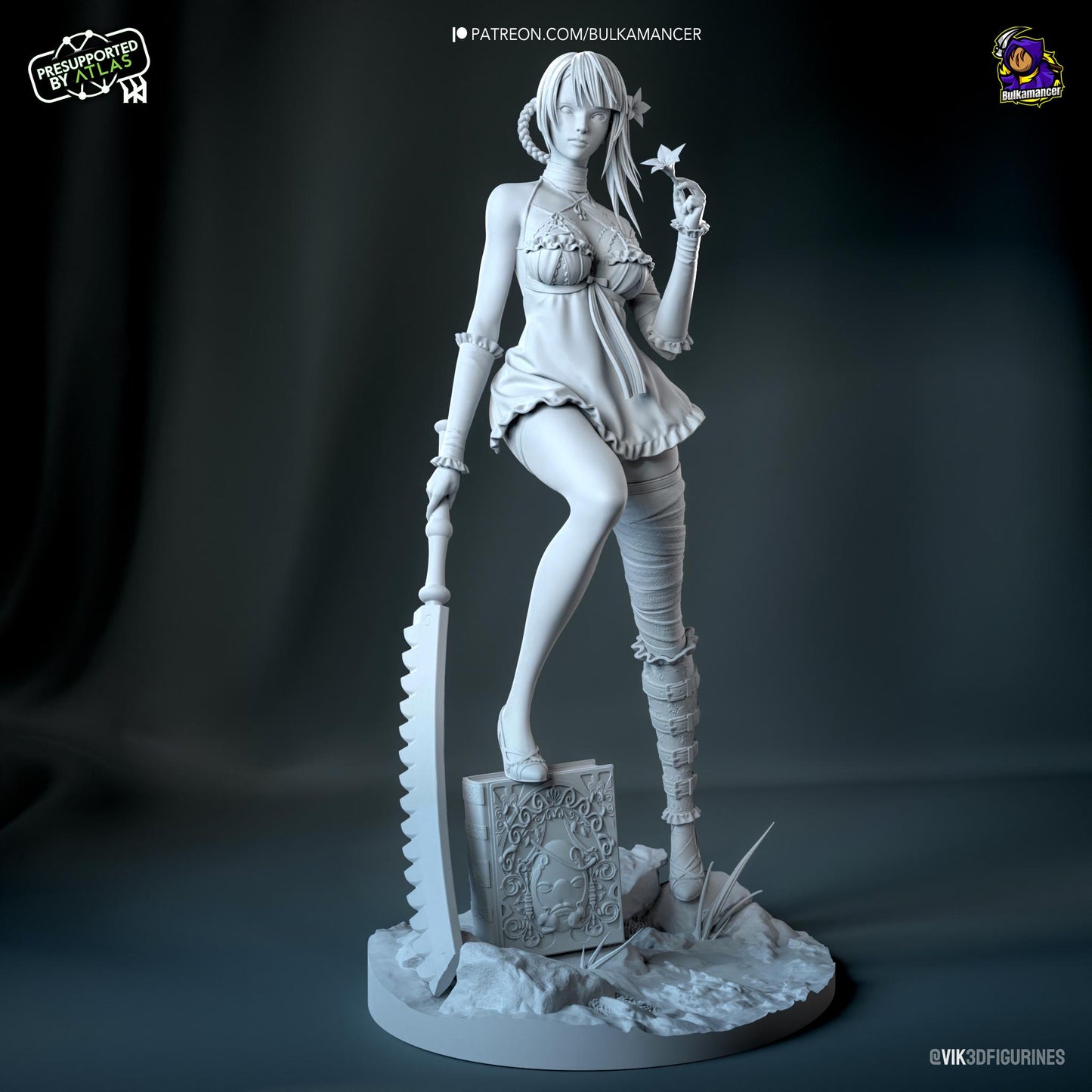 Angry Librarian | Resin Garage Kit Sculpture Anime Video Game Fan Art Statue | Bulkamancer Sculpts