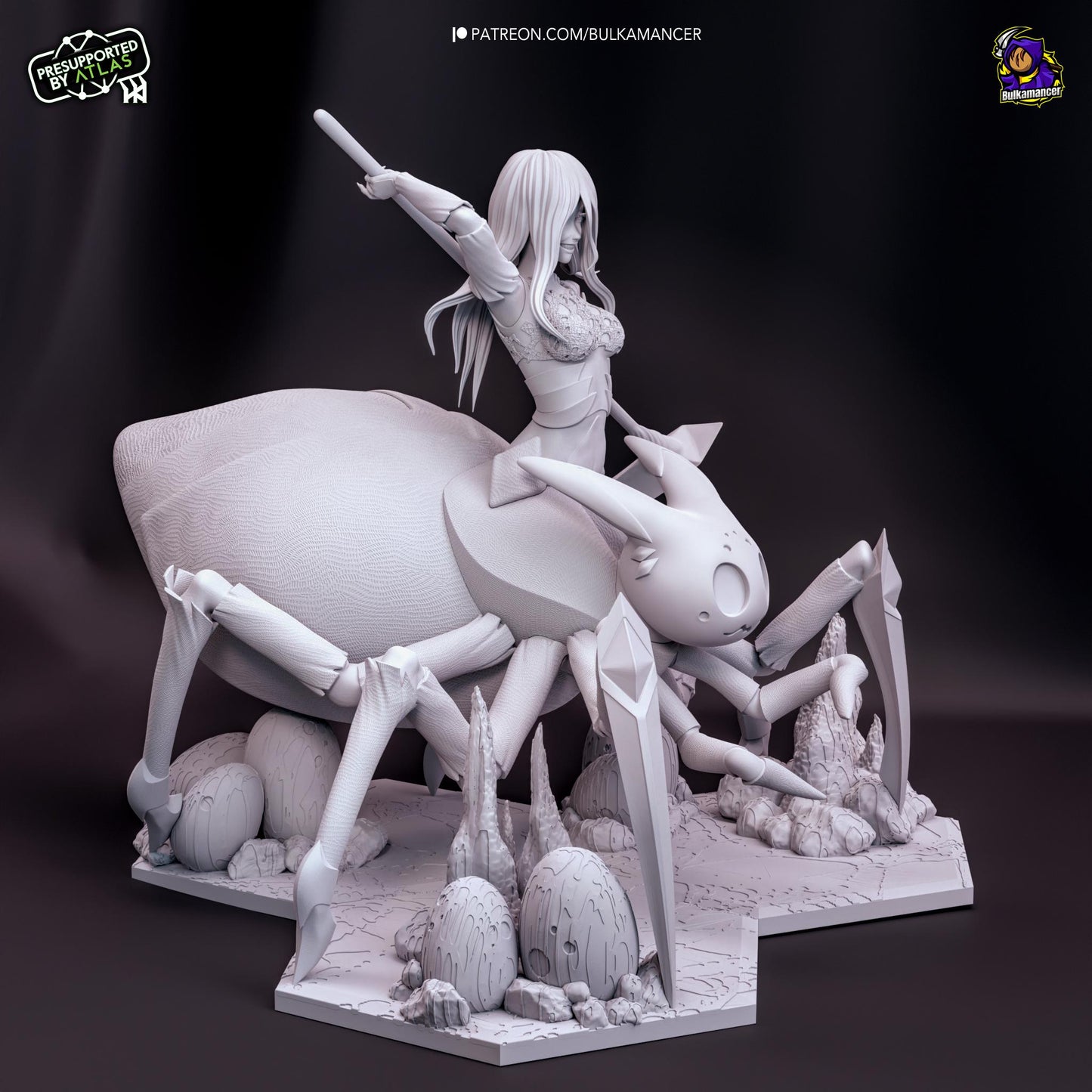 Arachne and Her Children | Resin Garage Kit Sculpture Anime Video Game Fan Art Statue | Bulkamancer Sculpts