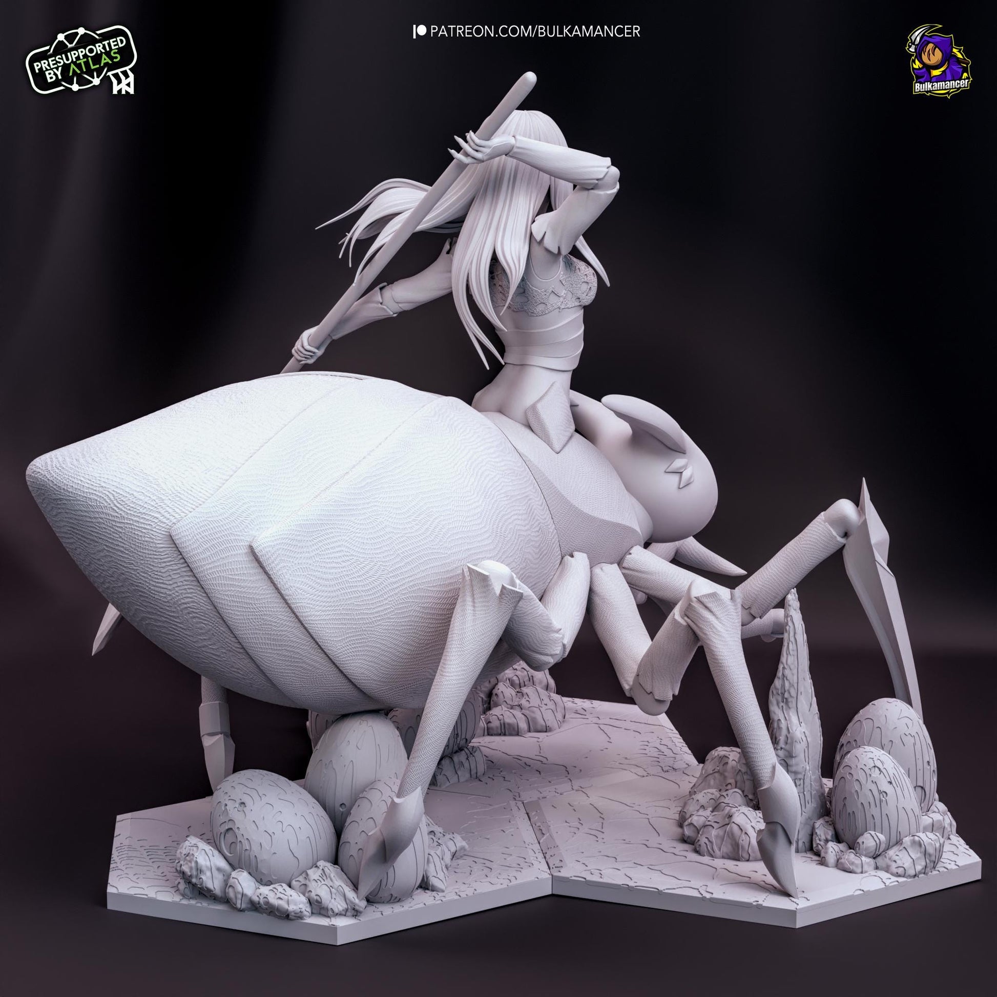 Arachne and Her Children | Resin Garage Kit Sculpture Anime Video Game Fan Art Statue | Bulkamancer Sculpts