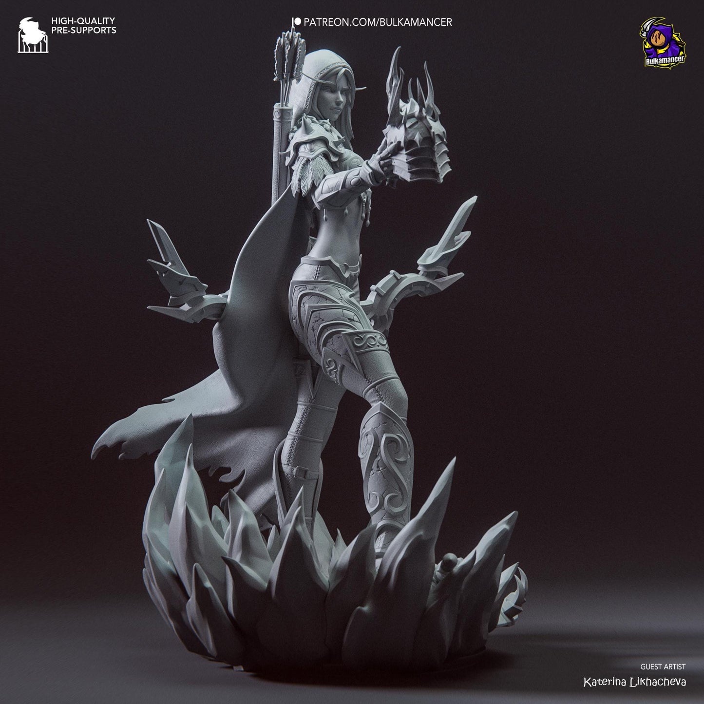 Banshee Queen | Resin Garage Kit Sculpture Anime Video Game Fan Art Statue | Bulkamancer Sculpts