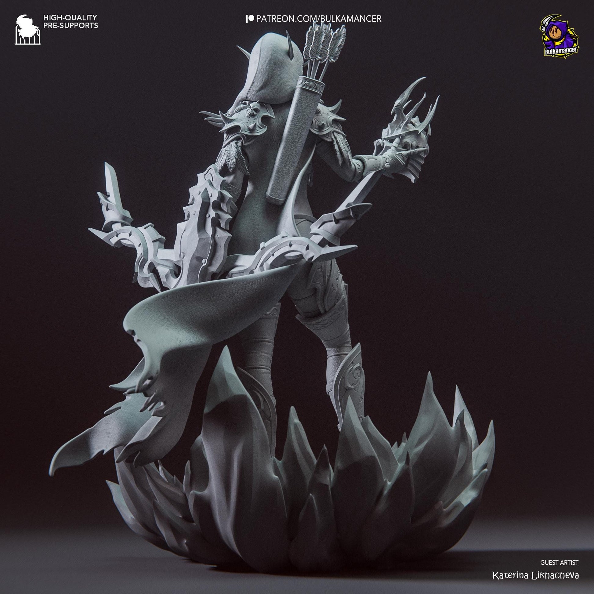 Banshee Queen | Resin Garage Kit Sculpture Anime Video Game Fan Art Statue | Bulkamancer Sculpts