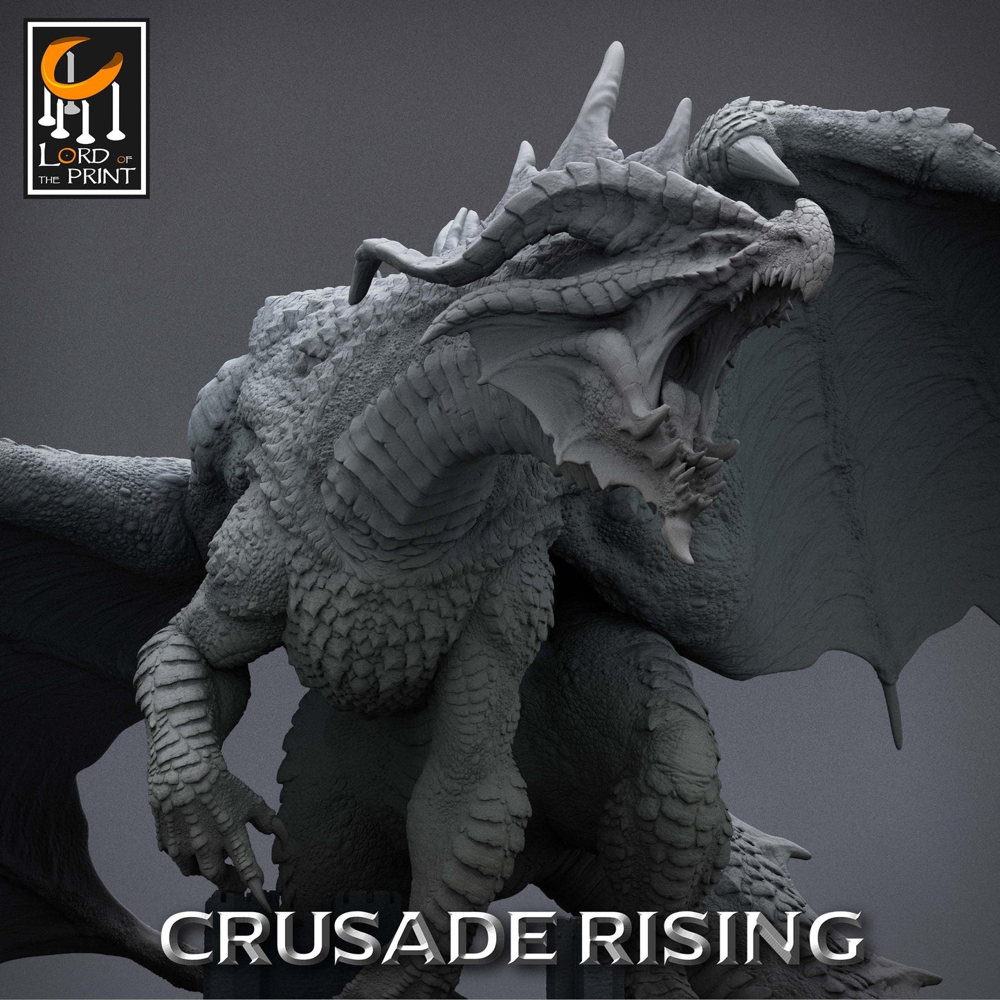 Red Chromatic Dragon, Legendary Monster | TABLETOP SCALE | D&D TTRPG Dragon Miniature | Rescale Miniatures