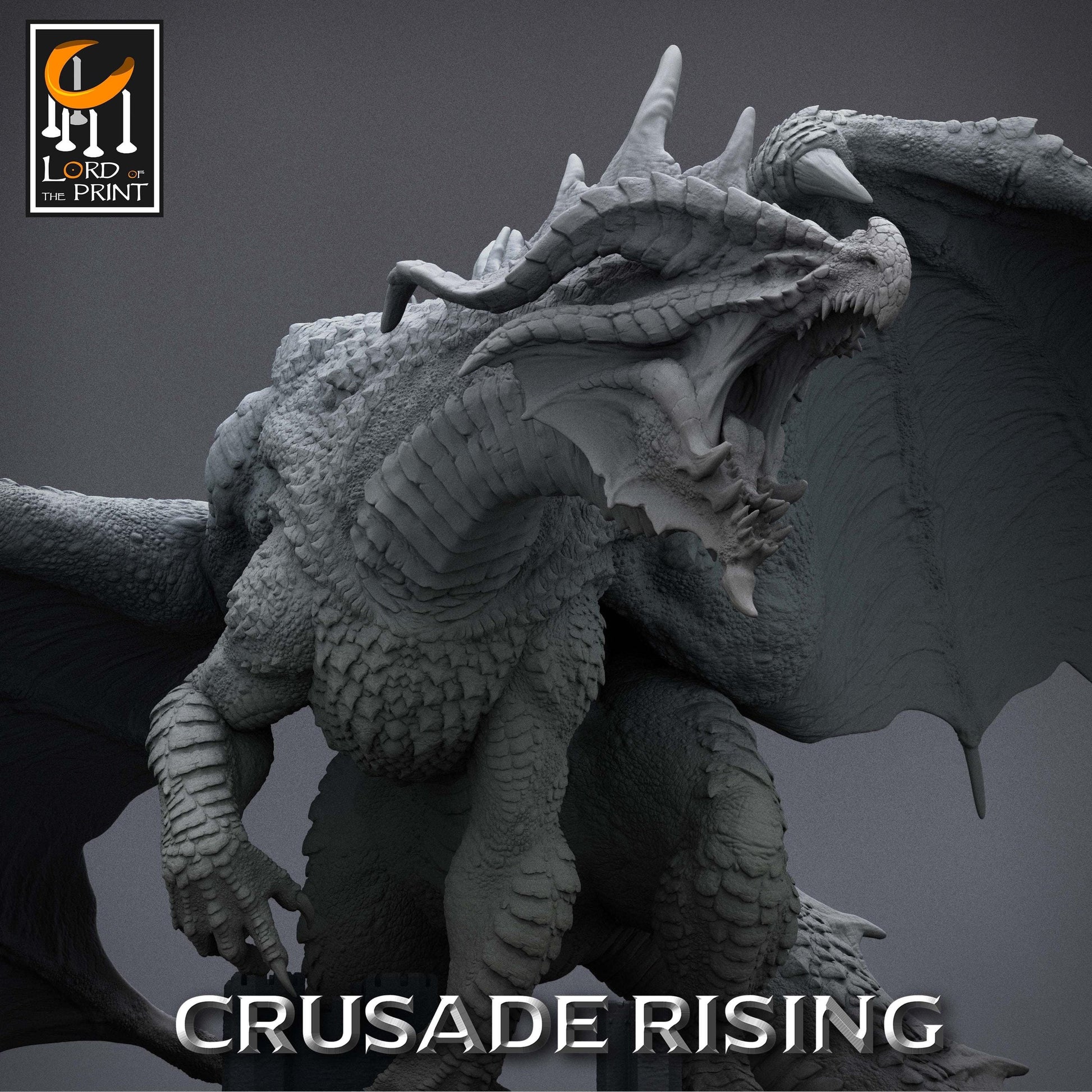 Red Chromatic Dragon, Legendary Monster | TABLETOP SCALE | D&D TTRPG Dragon Miniature | Rescale Miniatures