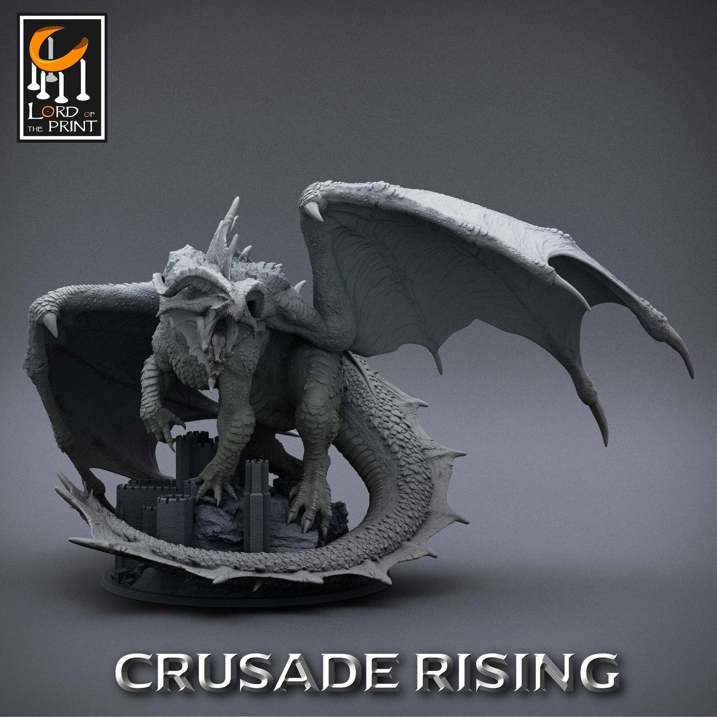 Red Chromatic Dragon, Legendary Monster | TABLETOP SCALE | D&D TTRPG Dragon Miniature | Rescale Miniatures
