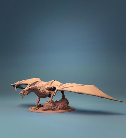 White Dragon, Chromatic Monster | TABLETOP SCALE | D&D TTRPG Dragon Miniature | Rescale Miniatures