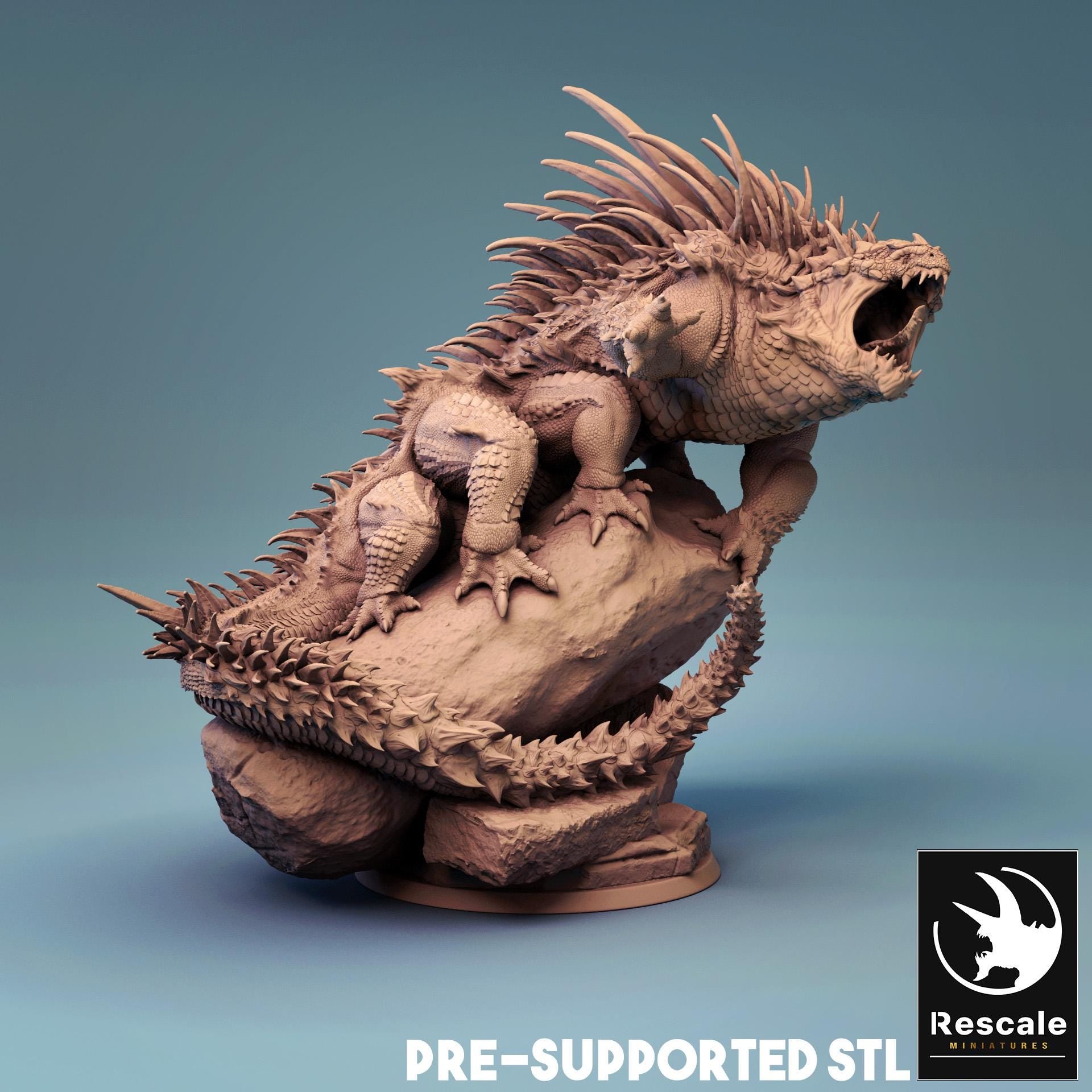 Basilisk | TABLETOP SCALE | D&D TTRPG Monster Miniature | Rescale Miniatures