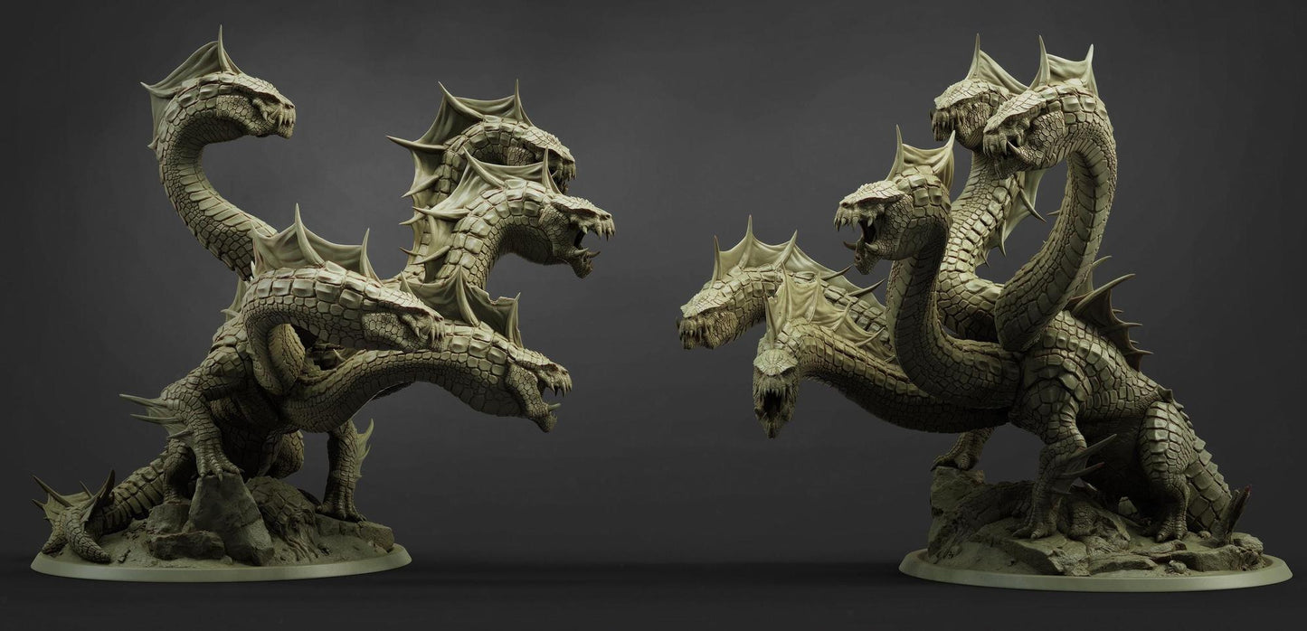 Hydra | TABLETOP SCALE | TTRPG Monster Miniature | Rescale Miniatures