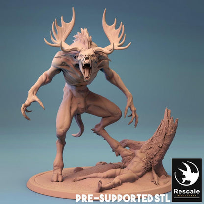 Wendigo | TABLETOP SCALE | TTRPG Monster Miniature | Rescale Miniatures
