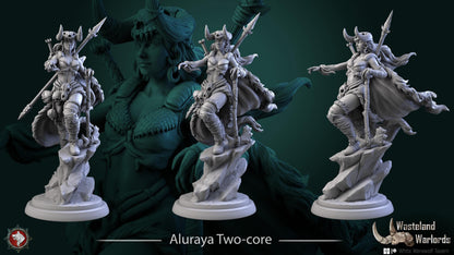Aluraya Two-Core | TABLETOP SCALE | TTRPG Miniature | White Werewolf Tavern | Unpainted, Unplated Resin 8k
